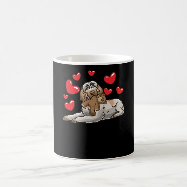 Spinone Italiano Dog With Stuffed Animal And Coffee Mug (Center)