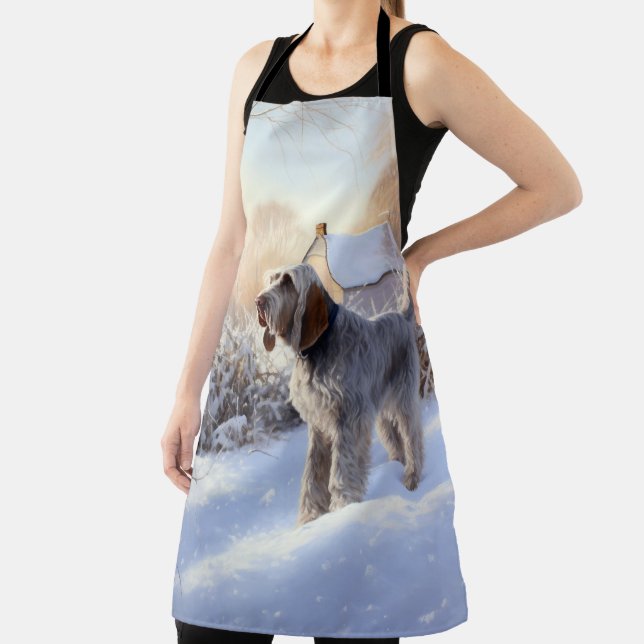 Spinone Italiano Let It Snow Christmas Apron (Insitu)
