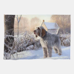 Spinone Italiano Let It Snow Christmas Kitchen Towel