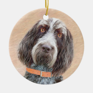 Spinone Italiano Painting - Cute Original Dog Art Ceramic Ornament