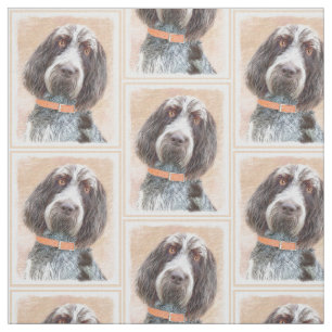 Spinone Italiano Painting - Cute Original Dog Art Fabric