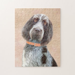Spinone Italiano Painting - Cute Original Dog Art Jigsaw Puzzle