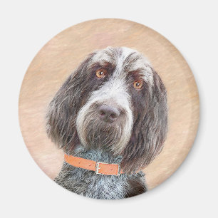 Spinone Italiano Painting - Cute Original Dog Art Magnet