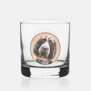 Spinone Italiano Painting - Cute Original Dog Art Whiskey Glass