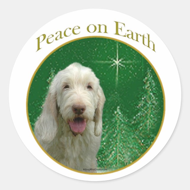 Spinone Italiano Peace Classic Round Sticker (Front)