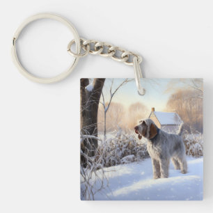 Spinone Italiano Qu'il neige Noël