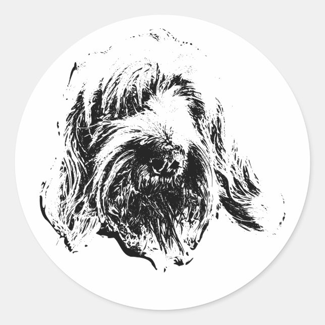 Spinone Italiano Sticker – Minimalist Dog Face (Front)