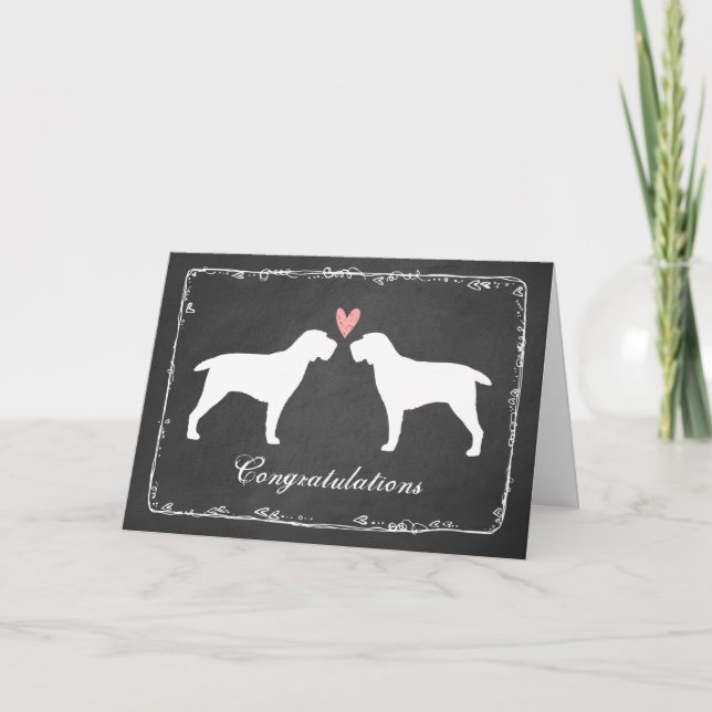 Spinone Italianos Wedding Congratulations Card (Front)