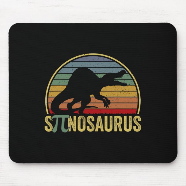 Spinosaurus - Dinosaur Pi Day Funny Math Pun  Mouse Pad (Front)