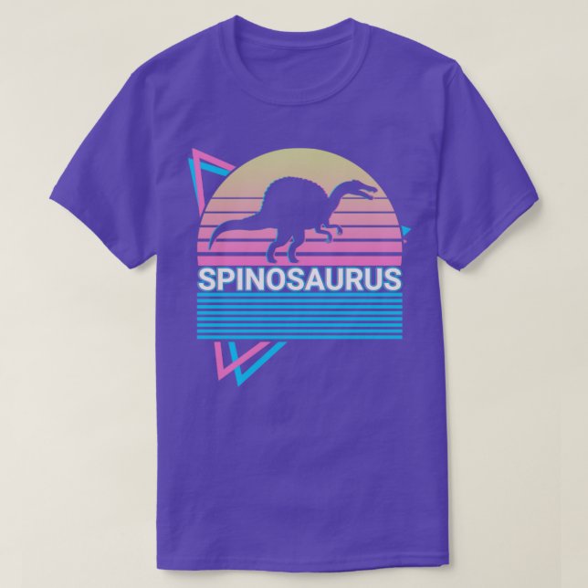 Spinosaurus Dinosaur Retro T-Shirt (Design Front)