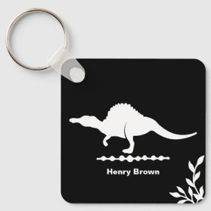 Spinosaurus Dinosaur Silhouette Keychain