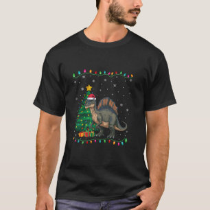 Spinosaurus Santa Hat Men Women Kids Christmas Tre T-Shirt