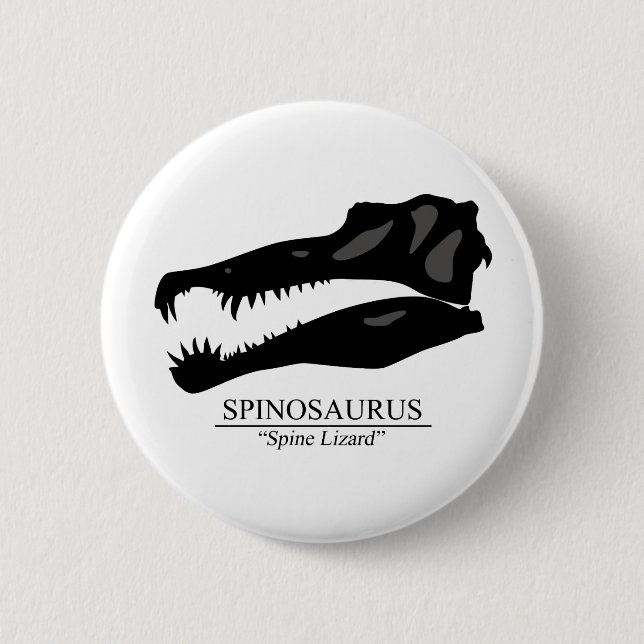 Spinosaurus Skull 2 Inch Round Button (Front)