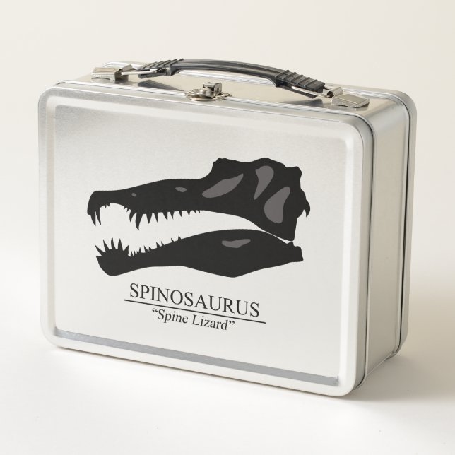 Spinosaurus Skull Metal Lunch Box (Front)