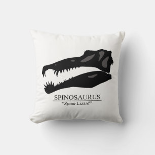 Spinosaurus Skull Throw Pillow