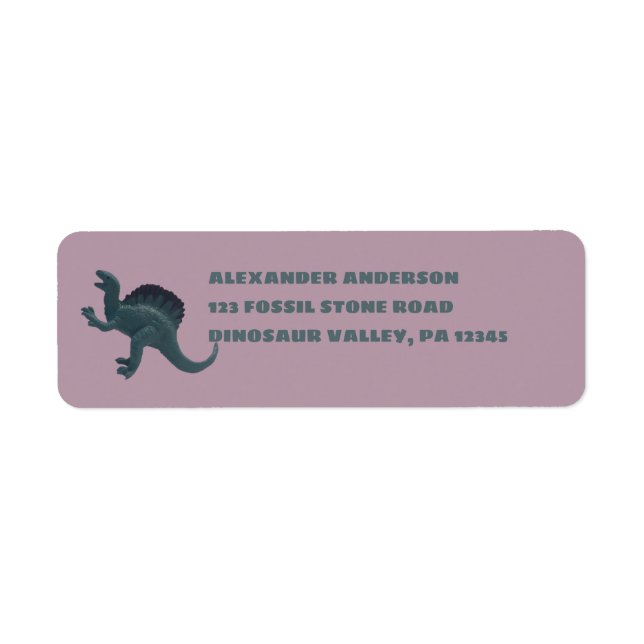 Spinosaurus Toy Dinosaur Adresse de retour (Devant)