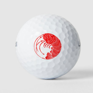 Spiny lobster circle golf balls