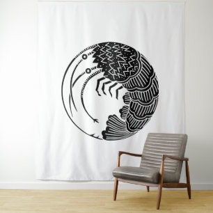 Spiny lobster circle tapestry