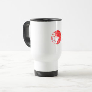 Spiny lobster circle travel mug