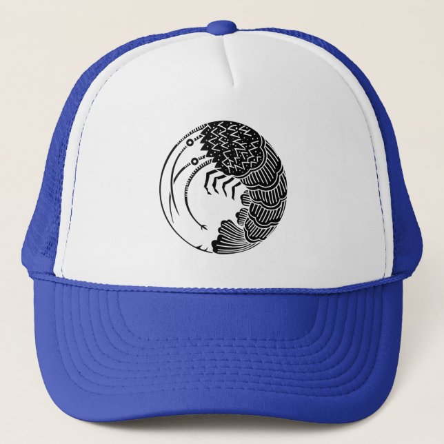Spiny lobster circle trucker hat (Front)