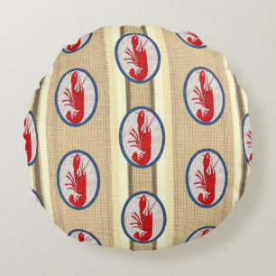 Spiny Rock Lobster Round Pillow