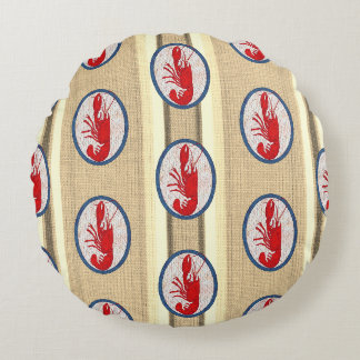 Spiny Rock Lobster Round Pillow