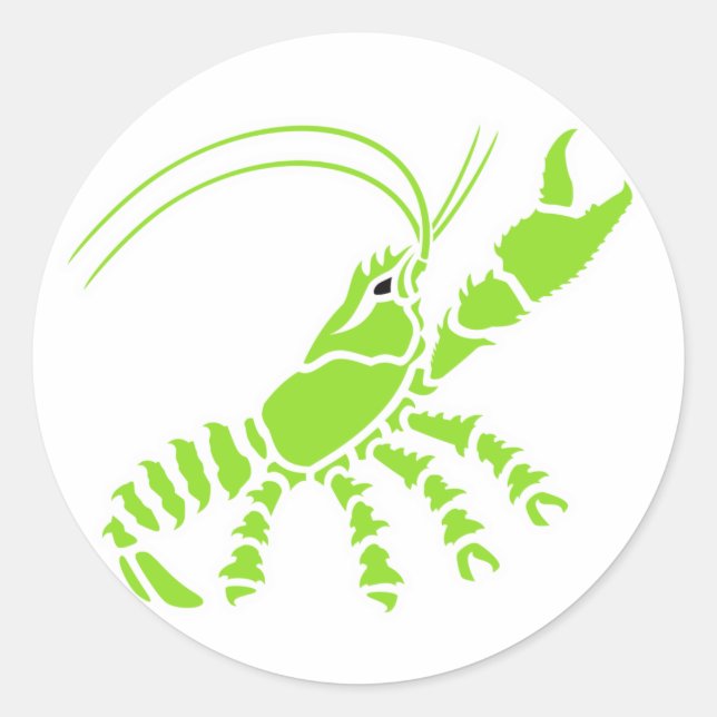 spinycrayfish classic round sticker (Front)