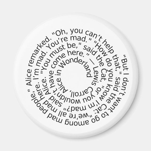 Spiral-alicewonderland2 Magnet (Front)