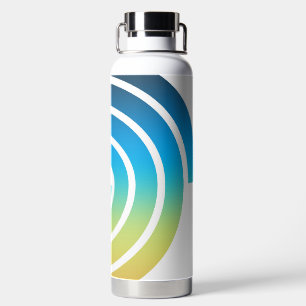 SPIRAL BLUE AND GREEN WATER BOTTLE