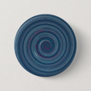 spiral blue - hypnotic 2 inch round button