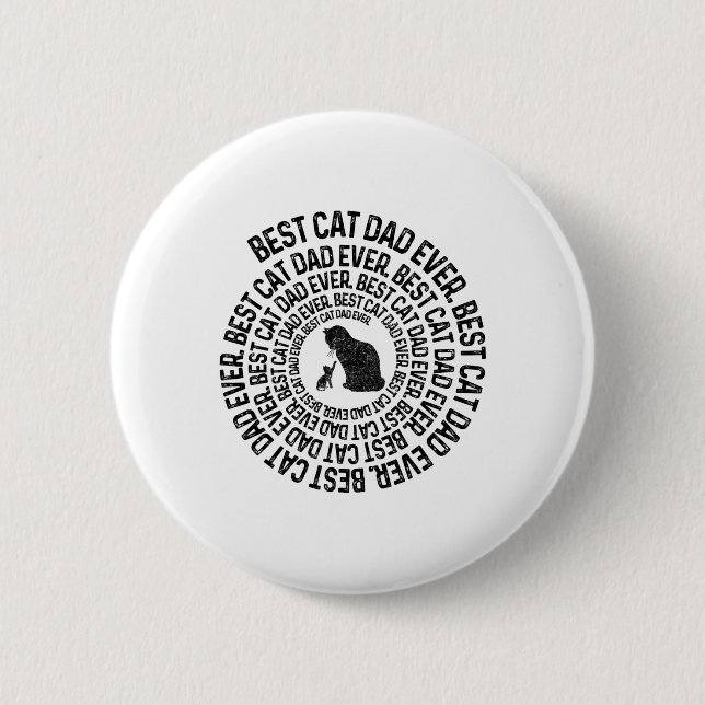 Spiral Cat Daddy - Best Cat Dad Daddy Ever Spiral  2 Inch Round Button (Front)