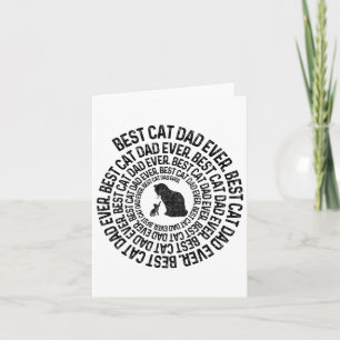 Spiral Cat Daddy - Best Cat Dad Daddy Ever Spiral Card