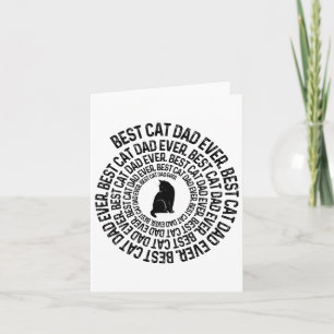 Spiral Cat Daddy - Best Cat Dad Daddy Ever Spiral Card