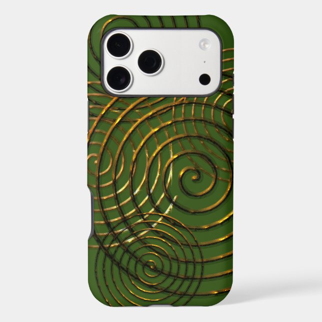 Spiral Celtic symbol gold metallic  (Back)