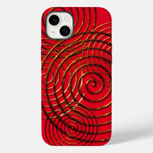 Spiral Celtic symbol gold metallic  Case-Mate iPho Case-Mate iPhone Case (Back)