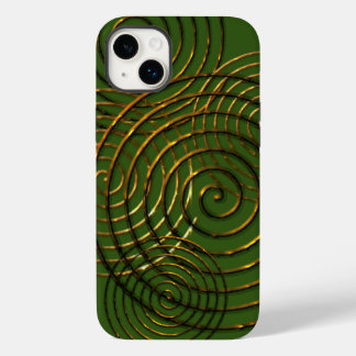 Spiral Celtic symbol gold metallic Case-Mate iPhone 14 Plus Case