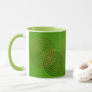 Spiral Celtic symbol gold metallic Mug