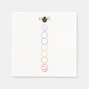Spiral Chakra Bee Cocktail Napkins