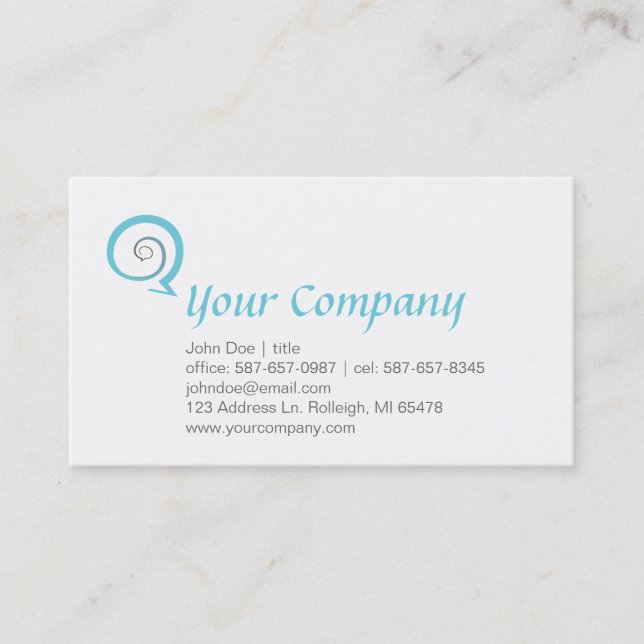 Spiral Chat Business Card (Front)