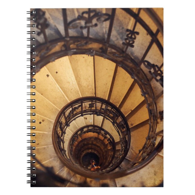 Spiral circle stairs staircase old buildingstairs, notebook (Front)