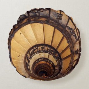Spiral circle stairs staircase old buildingstairs, round pillow