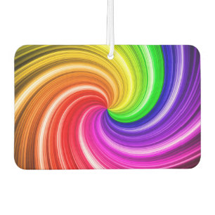 Spiral Colourful Tie Dye Rainbow Swirl Art Pattern Air Freshener