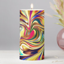 Spiral Colours Pillar Candle