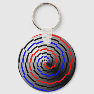 Spiral Cone by Kenneth Yoncich Keychain