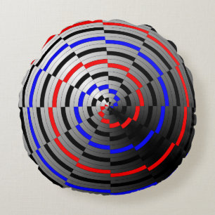 Spiral Cone by Kenneth Yoncich Round Pillow