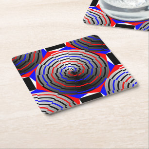 Spiral Cone by Kenneth Yoncich Square Paper Coaster