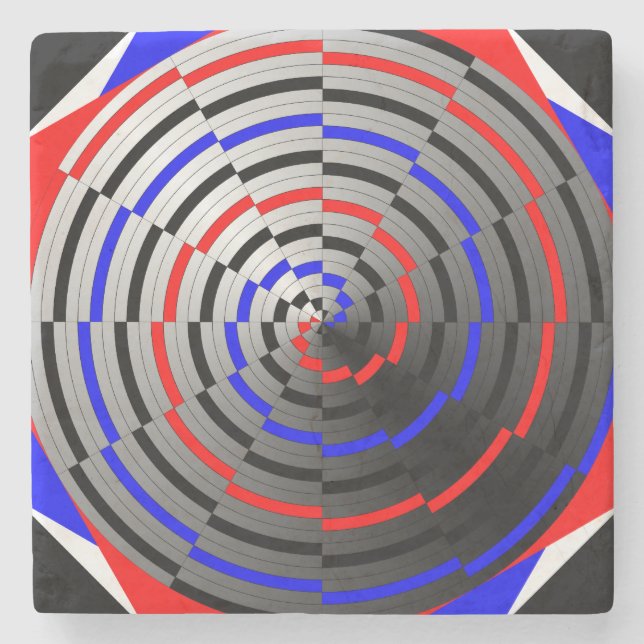 Spiral Cone by Kenneth Yoncich Stone Coaster (Front)