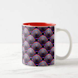 Spiral Cone by Kenneth Yoncich Two-Tone Coffee Mug