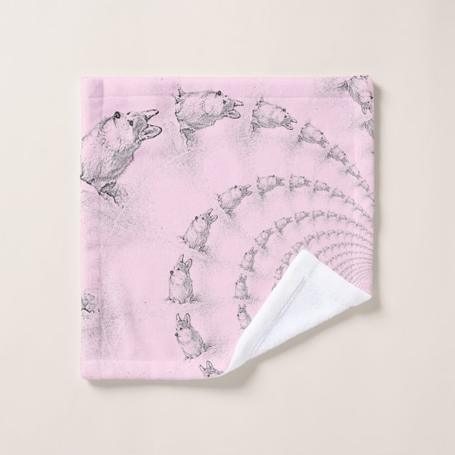 Spiral Corgi Wash Cloth (Wash Cloth)