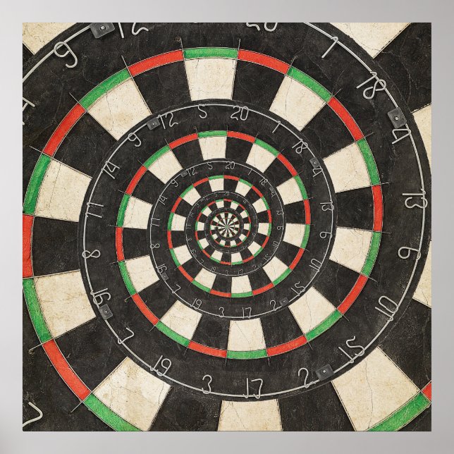 Spiral Dart Board Droste Effect Poster (Front)